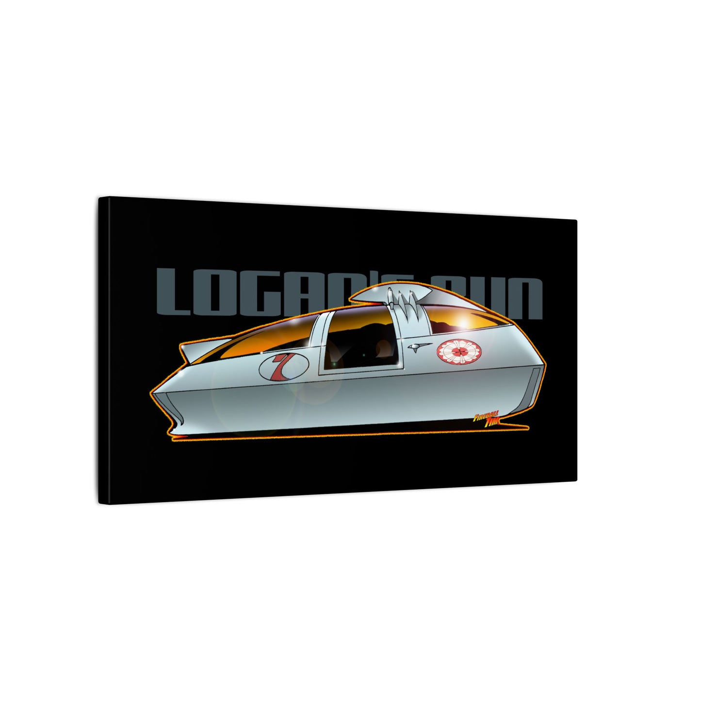 LOGAN'S RUN Sci Fi TV Car Collectible Fireball Art Canvas Print