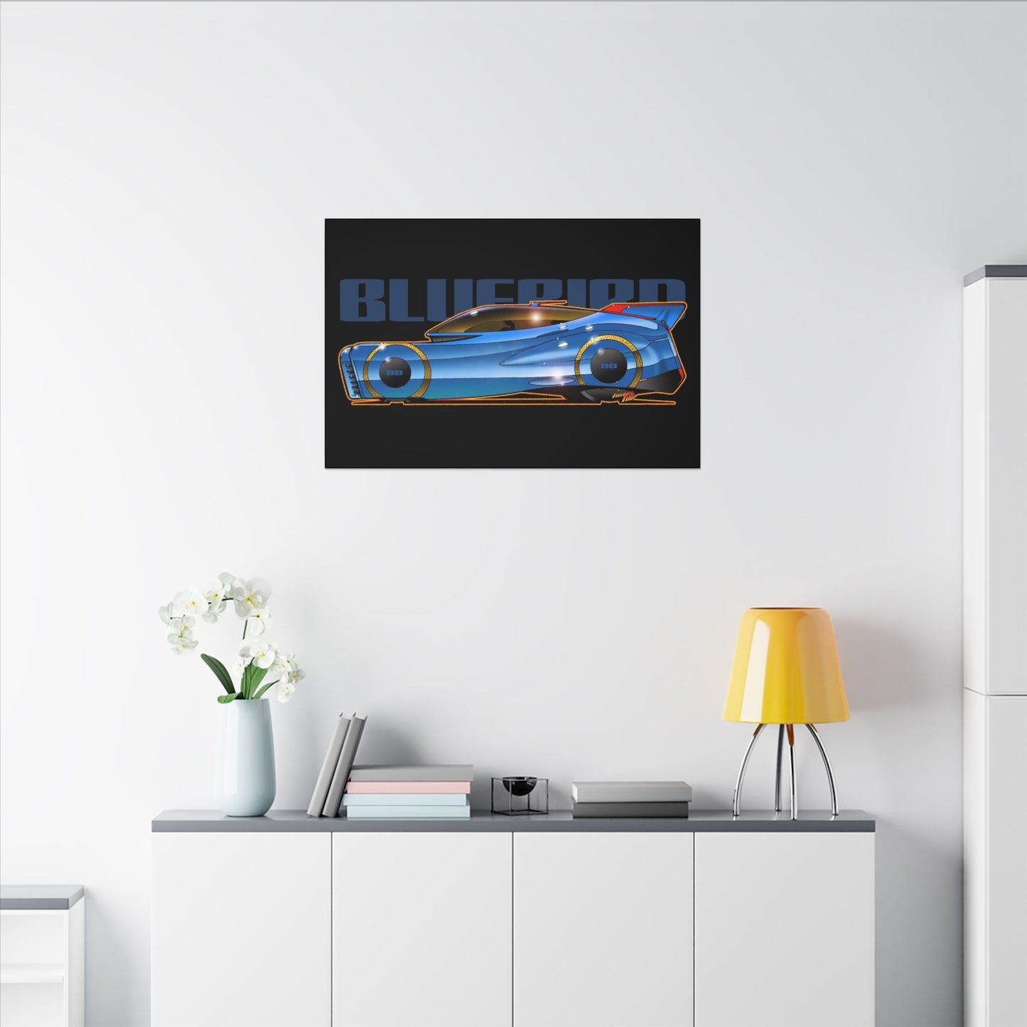 BLUEBIRD FIREBALL CONCEPT Canvas Art Print - 11x14