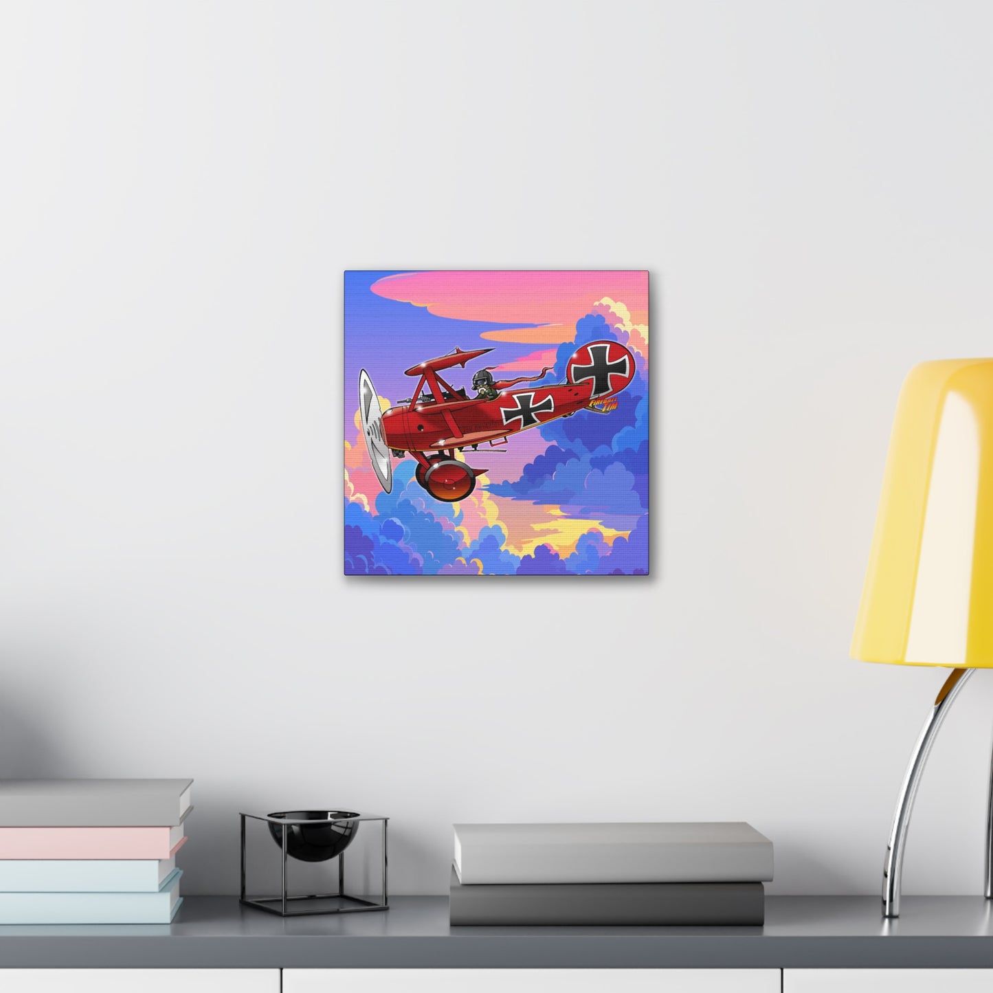 RED BARON FOKKER WW1 Fighter Airplane Canvas Art Print