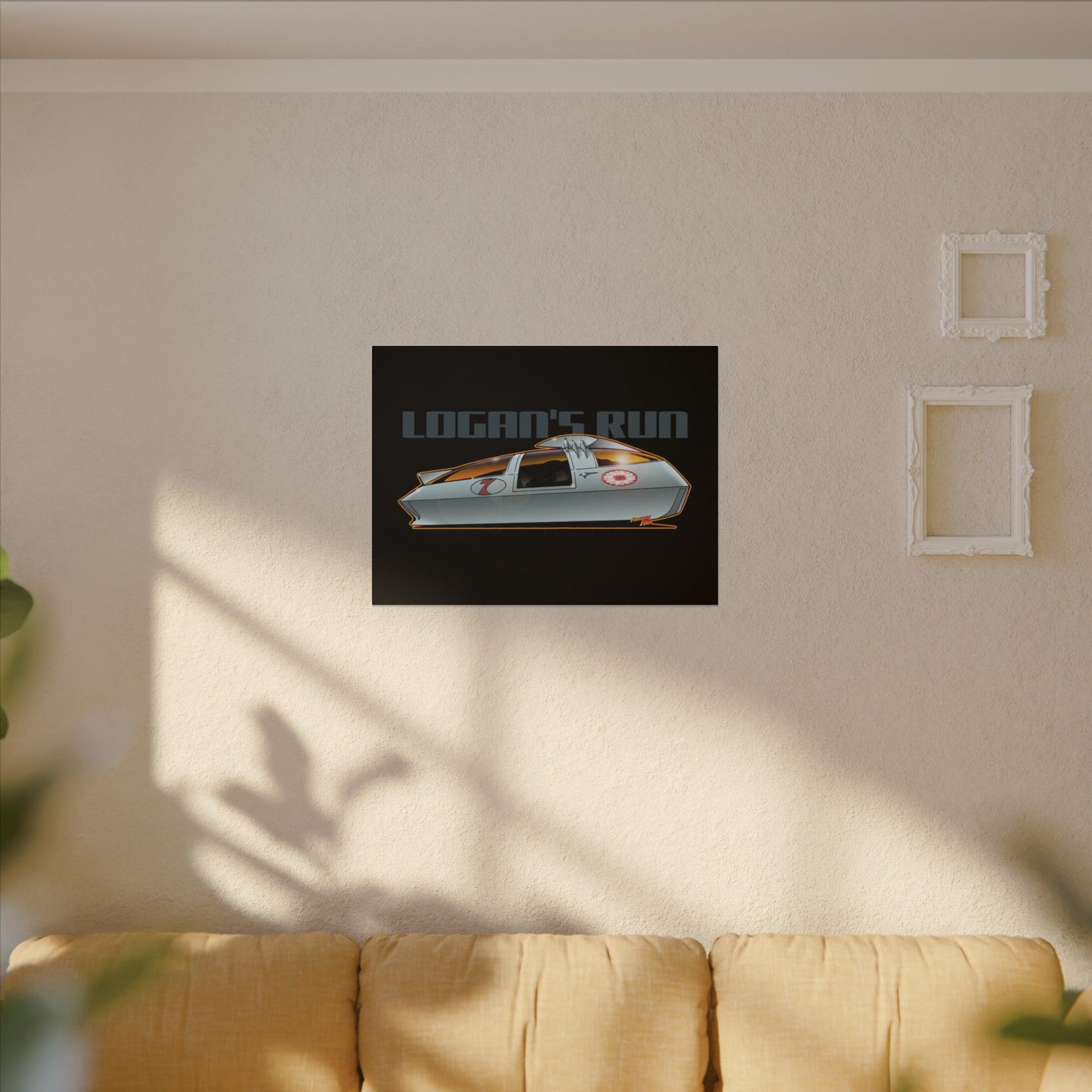 LOGAN'S RUN Sci Fi TV Car Collectible Fireball Art Canvas Print