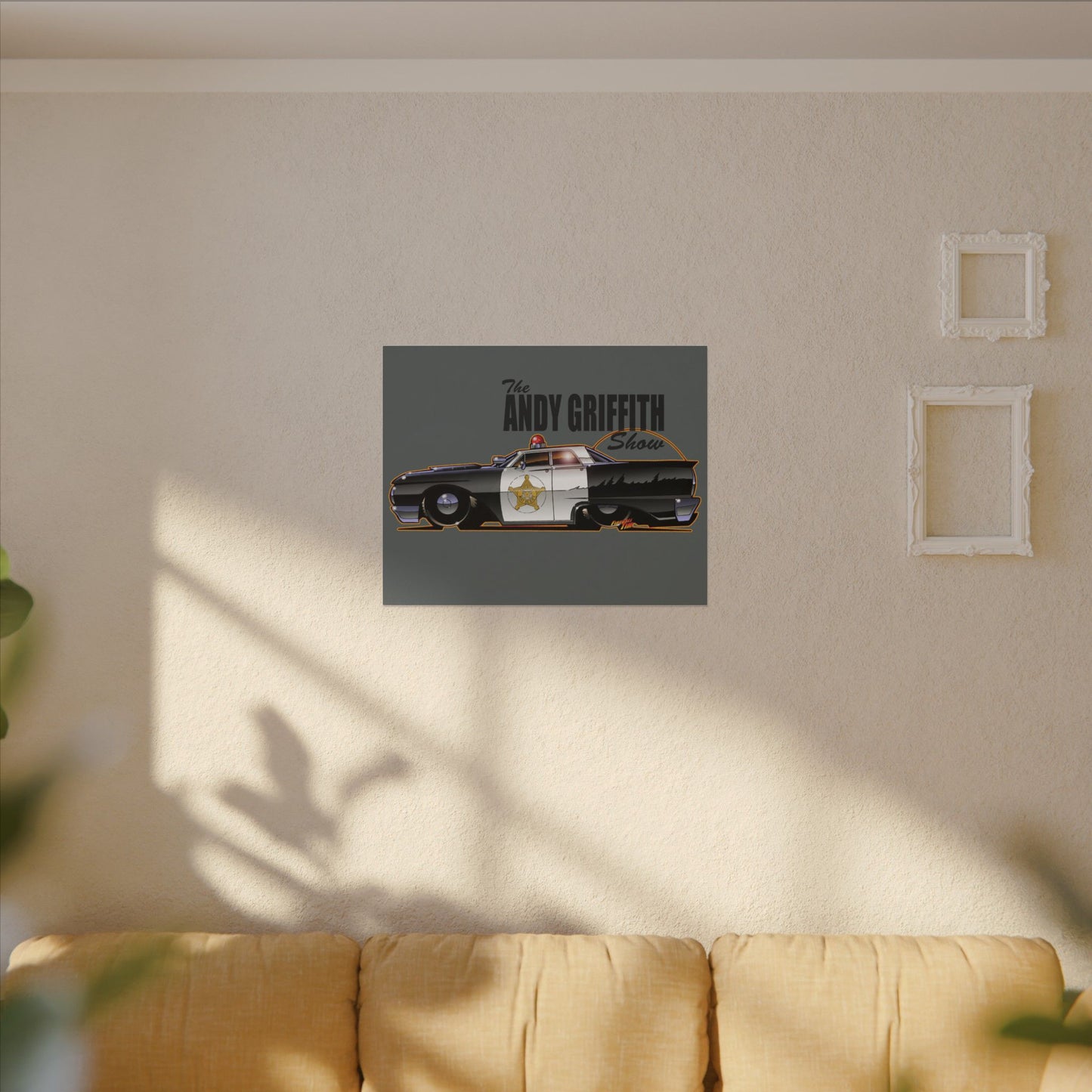 ANDY GRIFFITH SHOW 1963 Ford Galaxie Police Patrol Car Canvas Art Print - 11x14