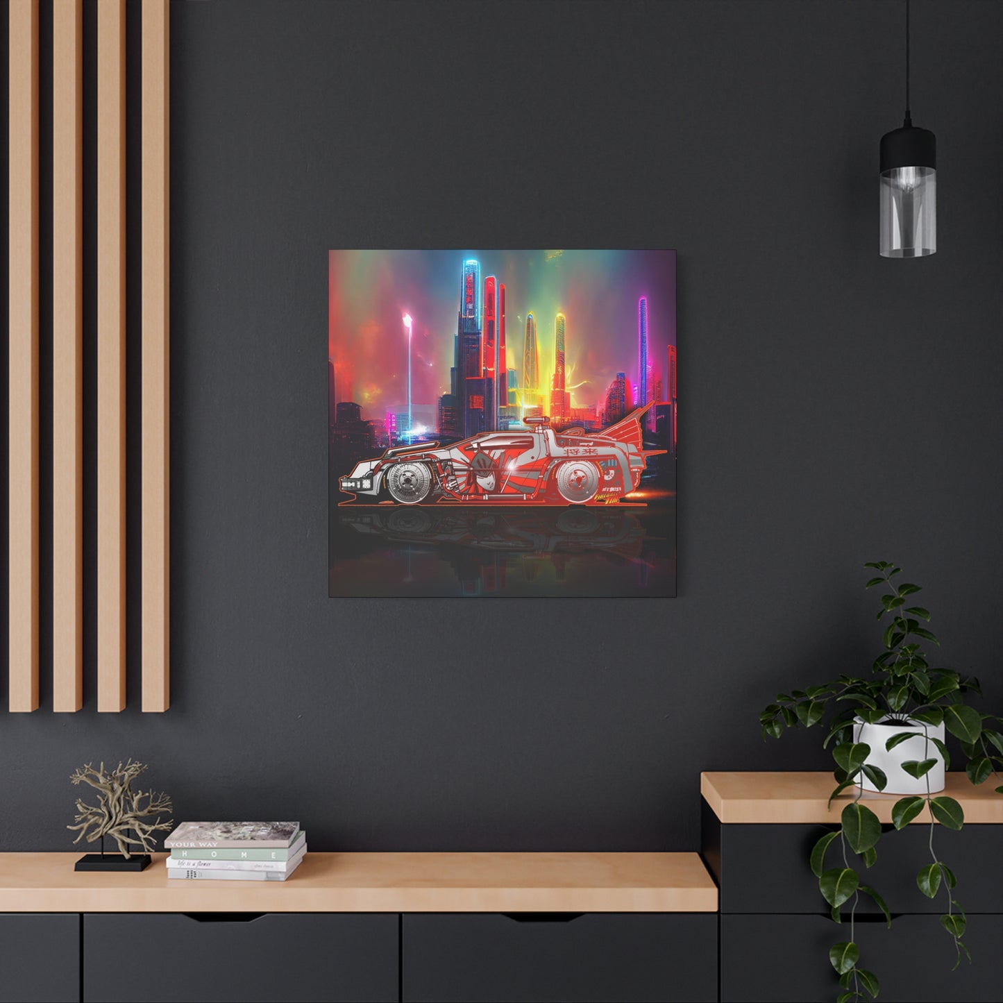 BACK TO THE FUTURE DELOREAN Time Machine Bosozoku Canvas Art Print 2 Sizes