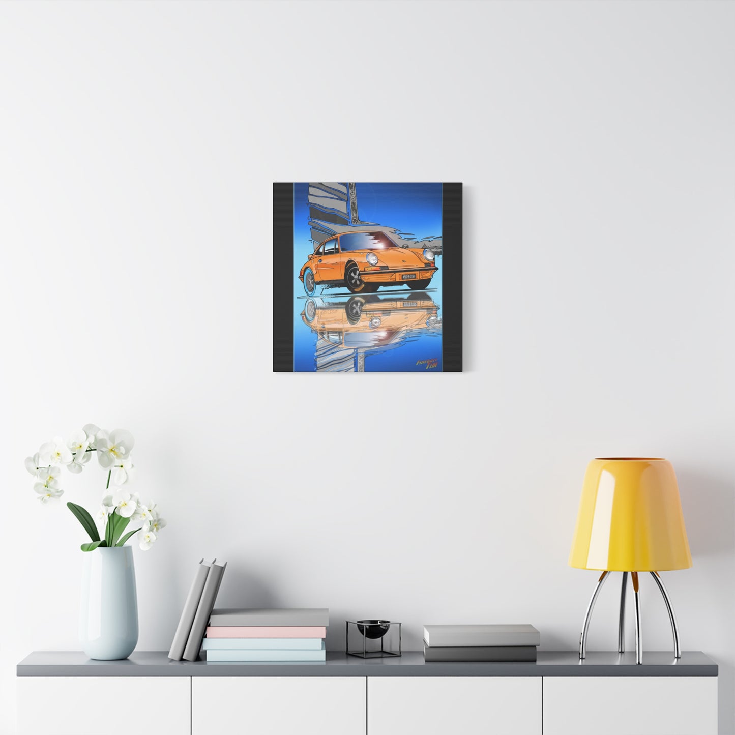 PORSCHE 911 CARRERA RSR IROC Fireball Art Canvas Print