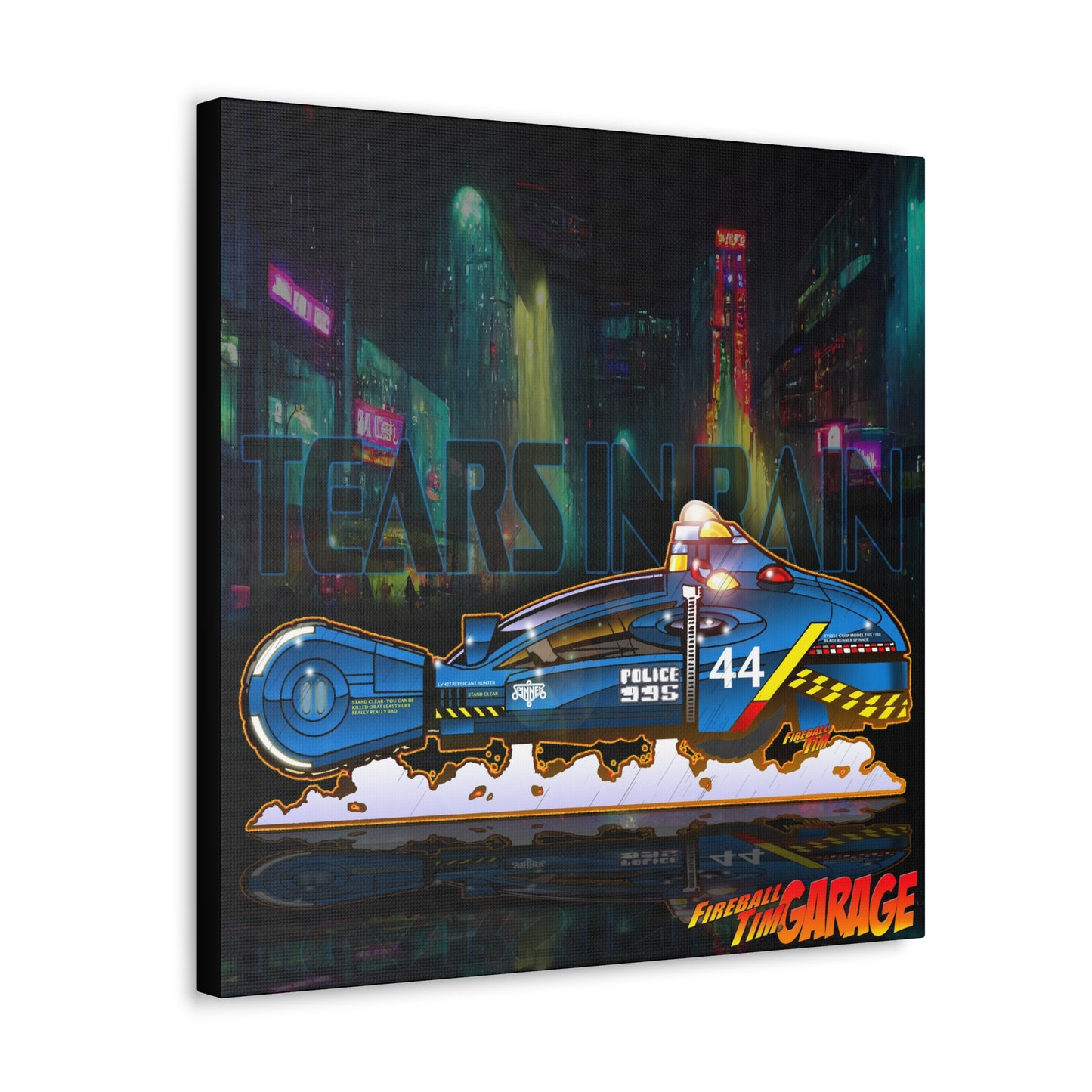 BLADE RUNNER SPINNER Police Car Concept Art Canvas MASTERPRINT 3 Sizes