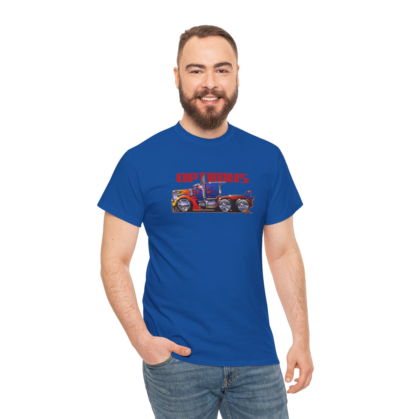 TRANSFORMERS OPTIMUS PRIME Semi Truck Fireball Art Tee Shirt - Multiples
