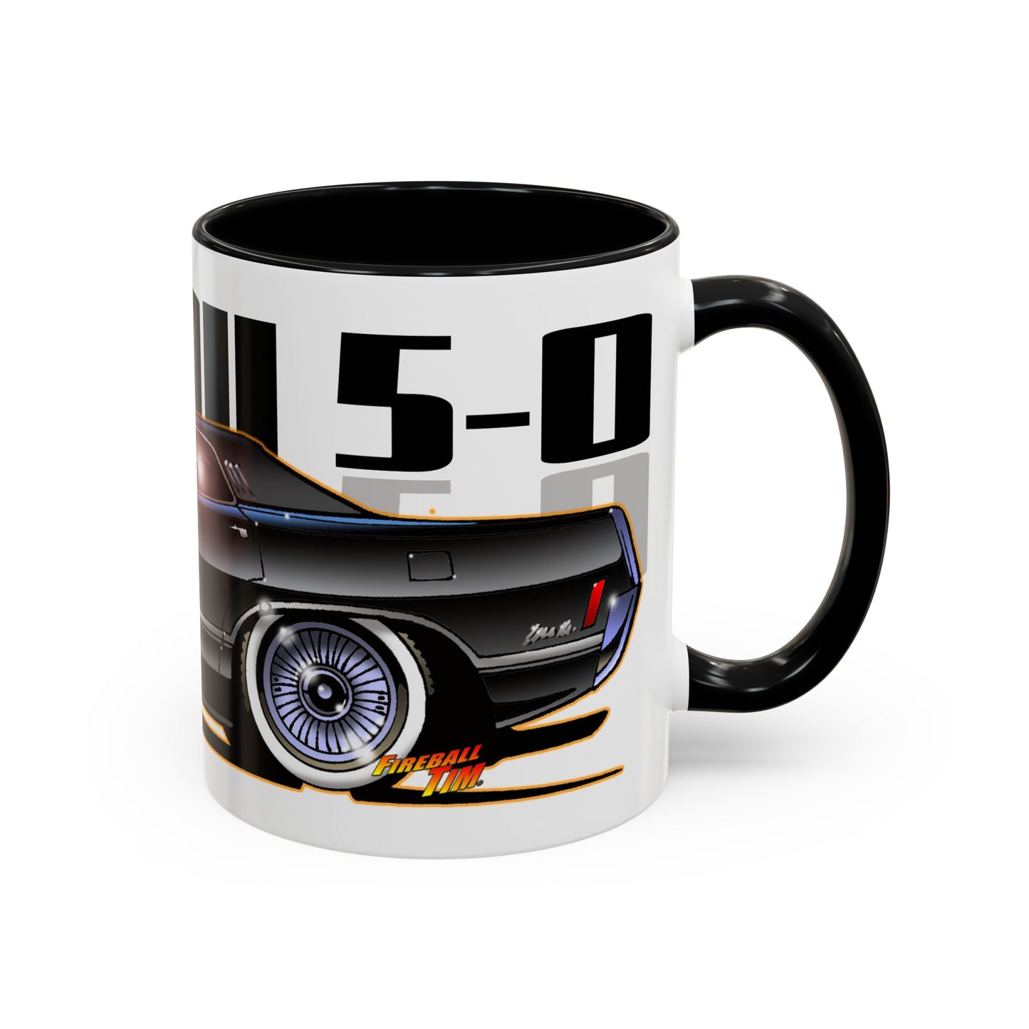 HAWAII 5-O McGarrett Mercury Park Lane Collectible Fireball Art Coffee Mug - 2 Sizes