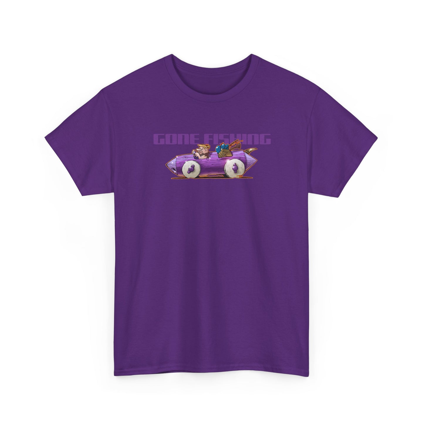 FLINSTONES BARNEY RUBBLE Gone Fishing Fireball Tee Shirt - Multiple Colors