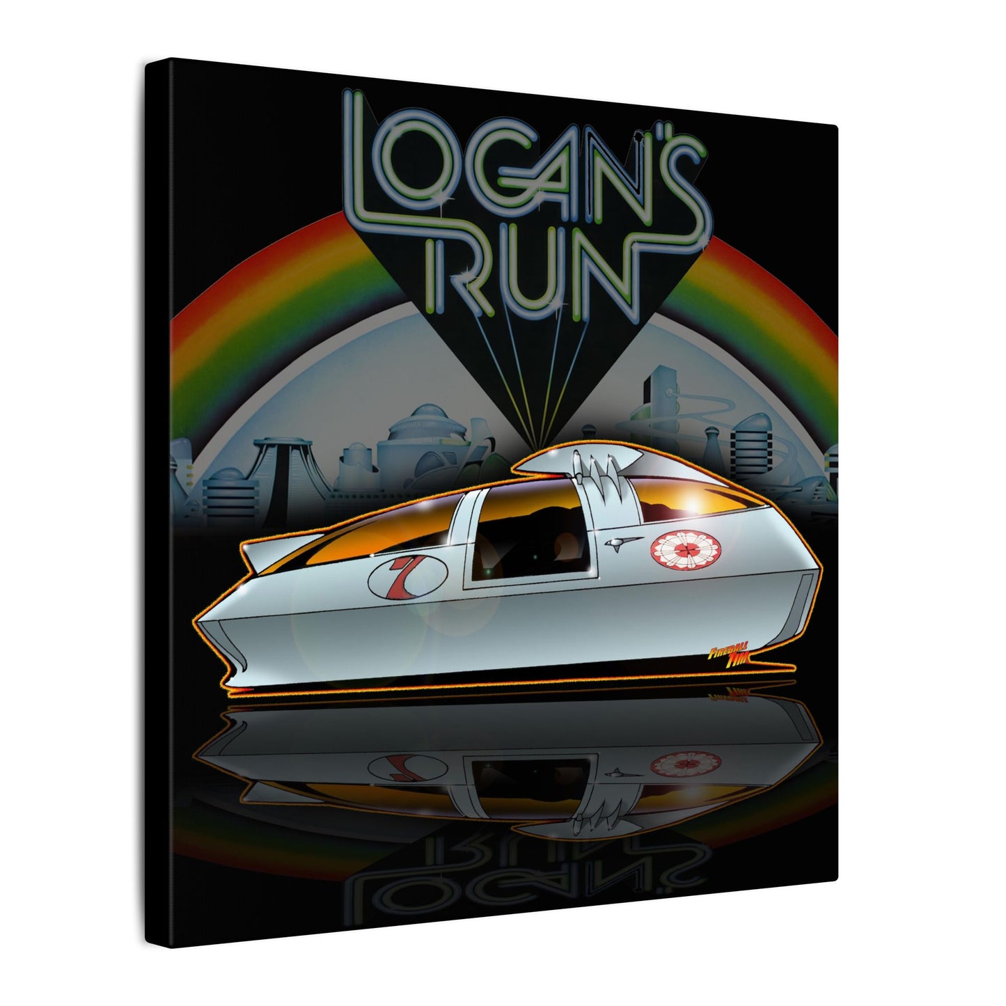 LOGAN'S RUN Sandman Sci Fi TV Car Collectible Fireball Art Canvas Print