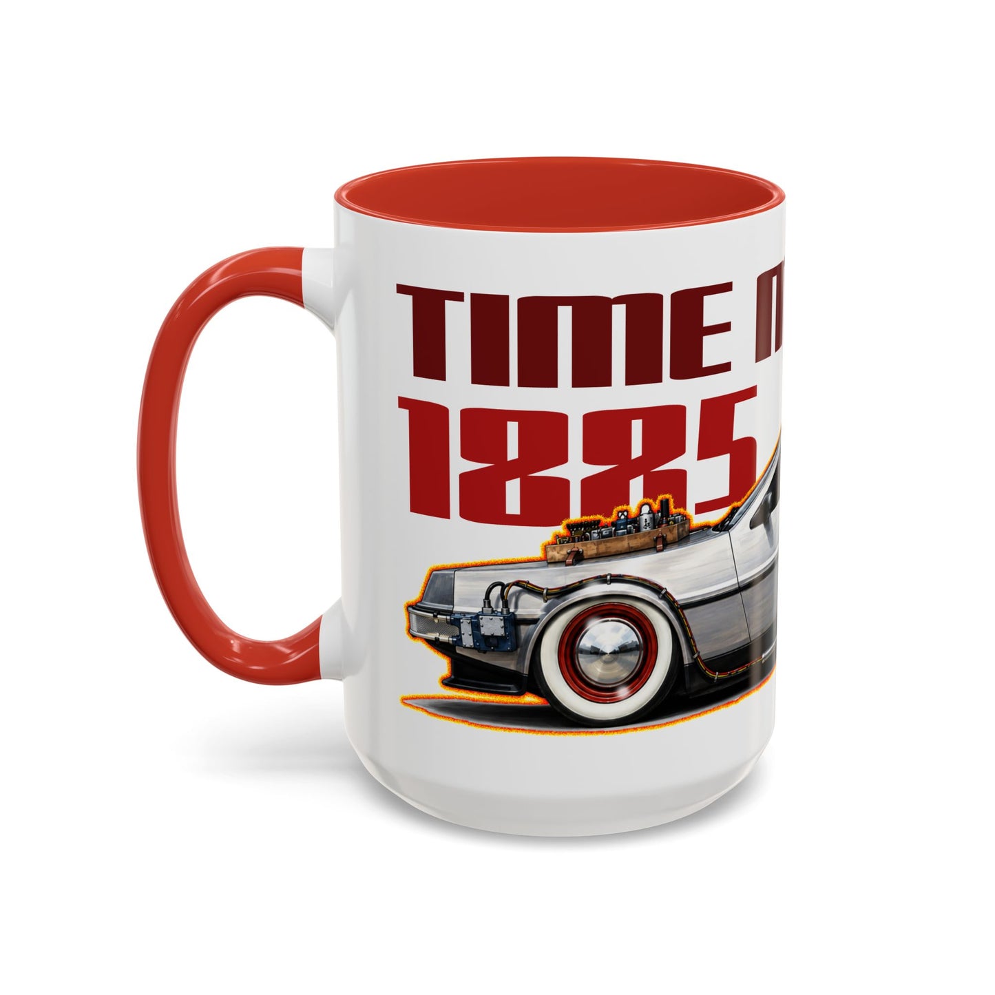 BACK to the FUTURE 3 1885 Delorean Time Machine Collectible Fireball Art Coffee Mug - 2 Sizes