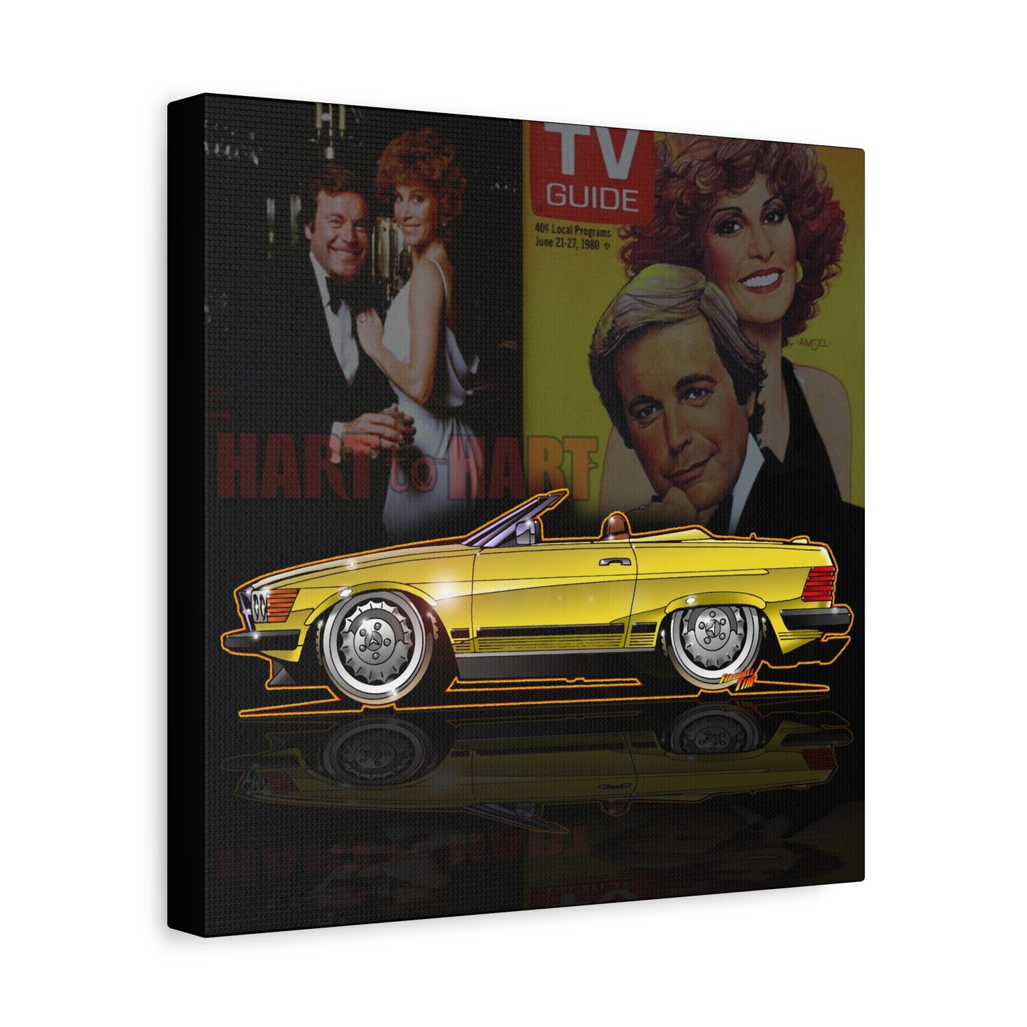 HART to HART TV Show Mercedes 450SL Canvas Art Wall Print - 12x12