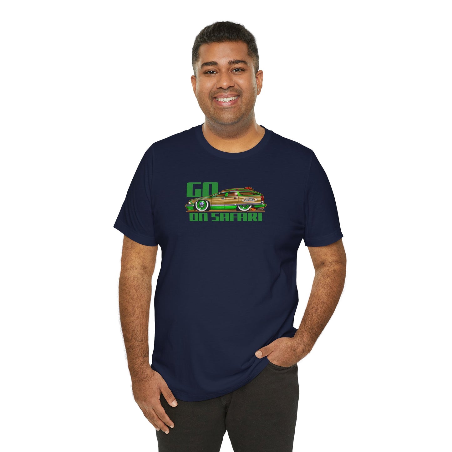 BUICK ROADMASTER Station Wagon Safari Custom Car Art Short Sleeve Tee - Colors