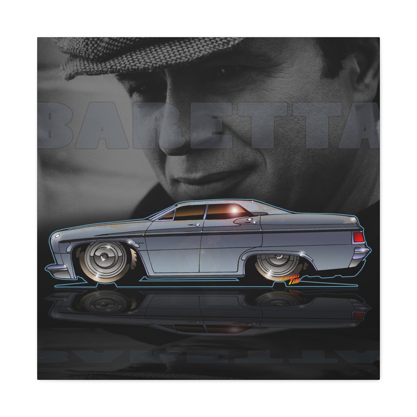BARETTA Robert Blake Impala TV Car Collectible Canvas Print MASTERPRINT 3 Sizes