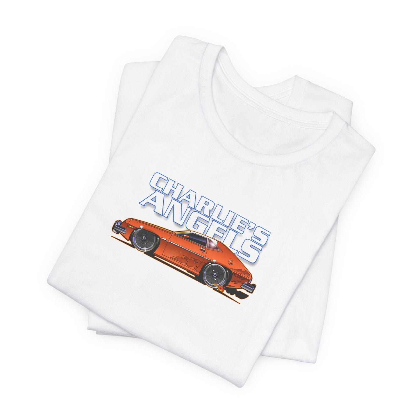 CHARLIES ANGELS 1977 Ford Pinto Concept Art Short Sleeve Tee 12 Colors