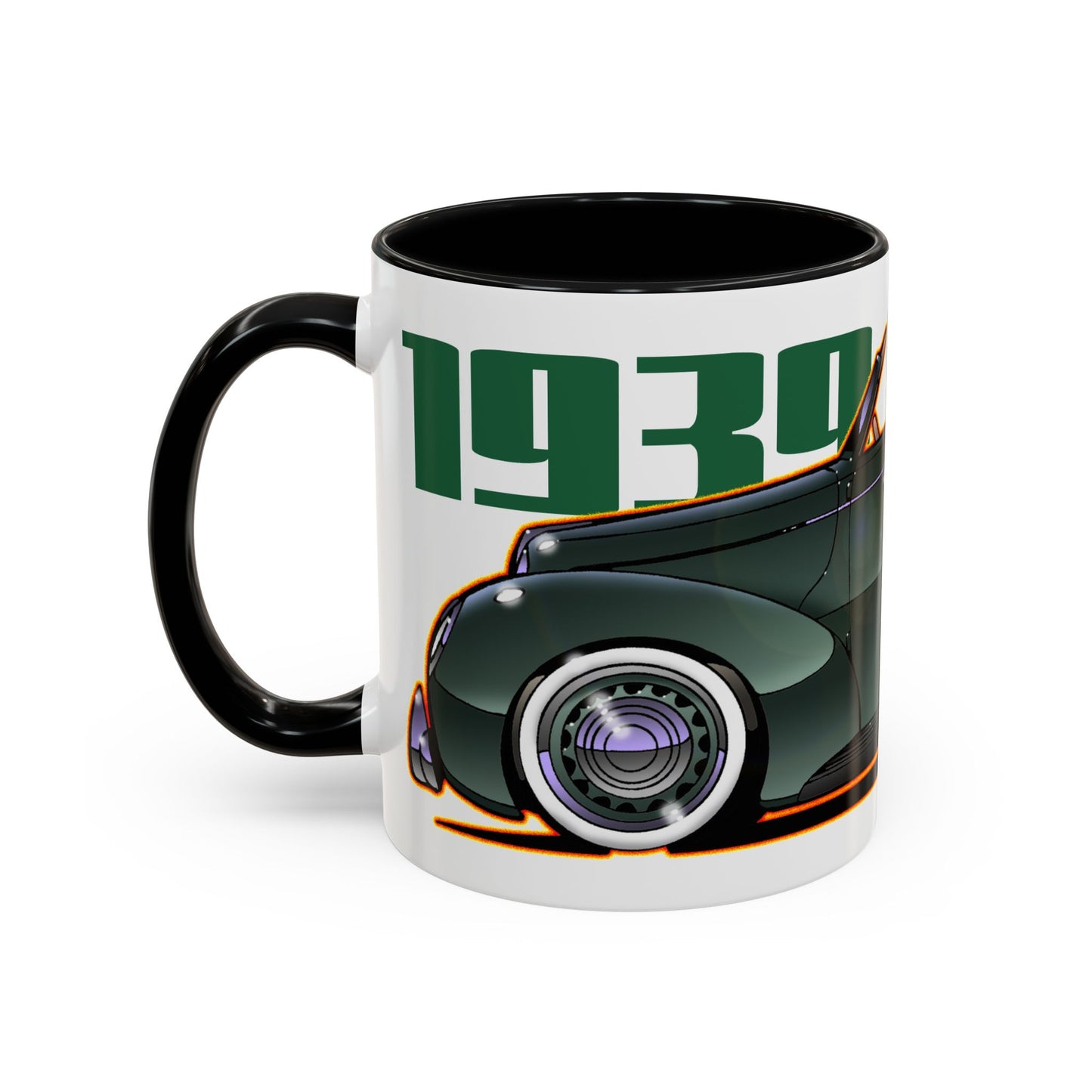 FORD DELUXE 1939 Convertible Fireball Art Coffee Mug 2 Sizes