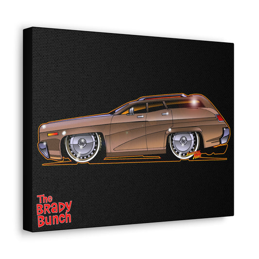 THE BRADY BUNCH 1971 Plymouth Satelite Wagon Concept Art Canvas Print 11x14