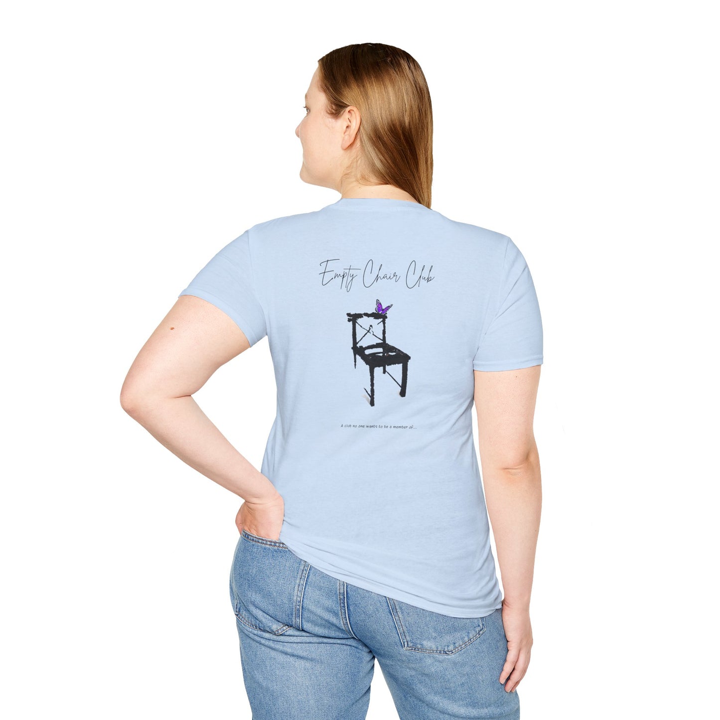 EMPTY CHAIR CLUB Unisex Softstyle T-Shirt - Casual Comfort for Relaxation and Reflection