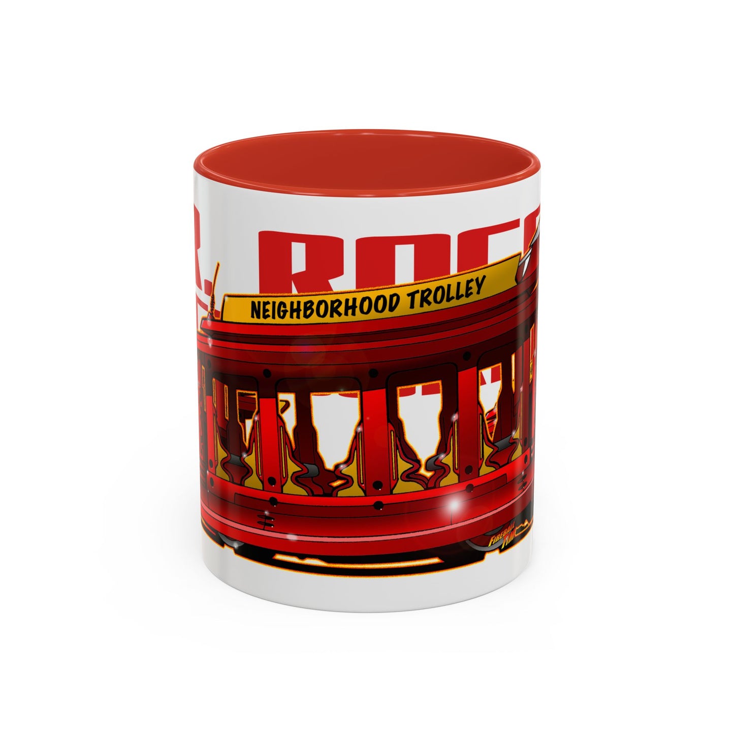 MR. ROGERS NEIGHBORHOOD TROLLEY Collectible Art Coffee Mug - 2 Sizes
