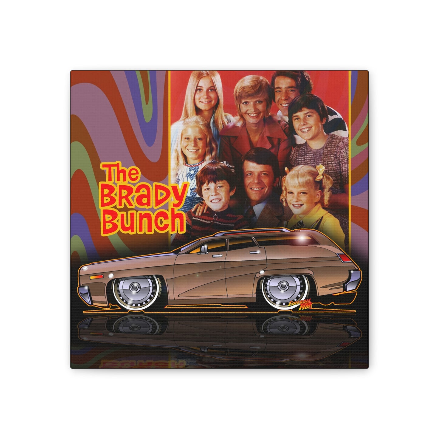 THE BRADY BUNCH 1971 Plymouth Satelite Wagon Vintage Collectible Canvas Art - 3 Sizes