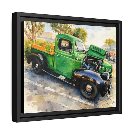 YOUR CUSTOM PERSONALIZED CLASSIC CAR WATERCOLOR Framed Canvas Print - Multiple Sizes
