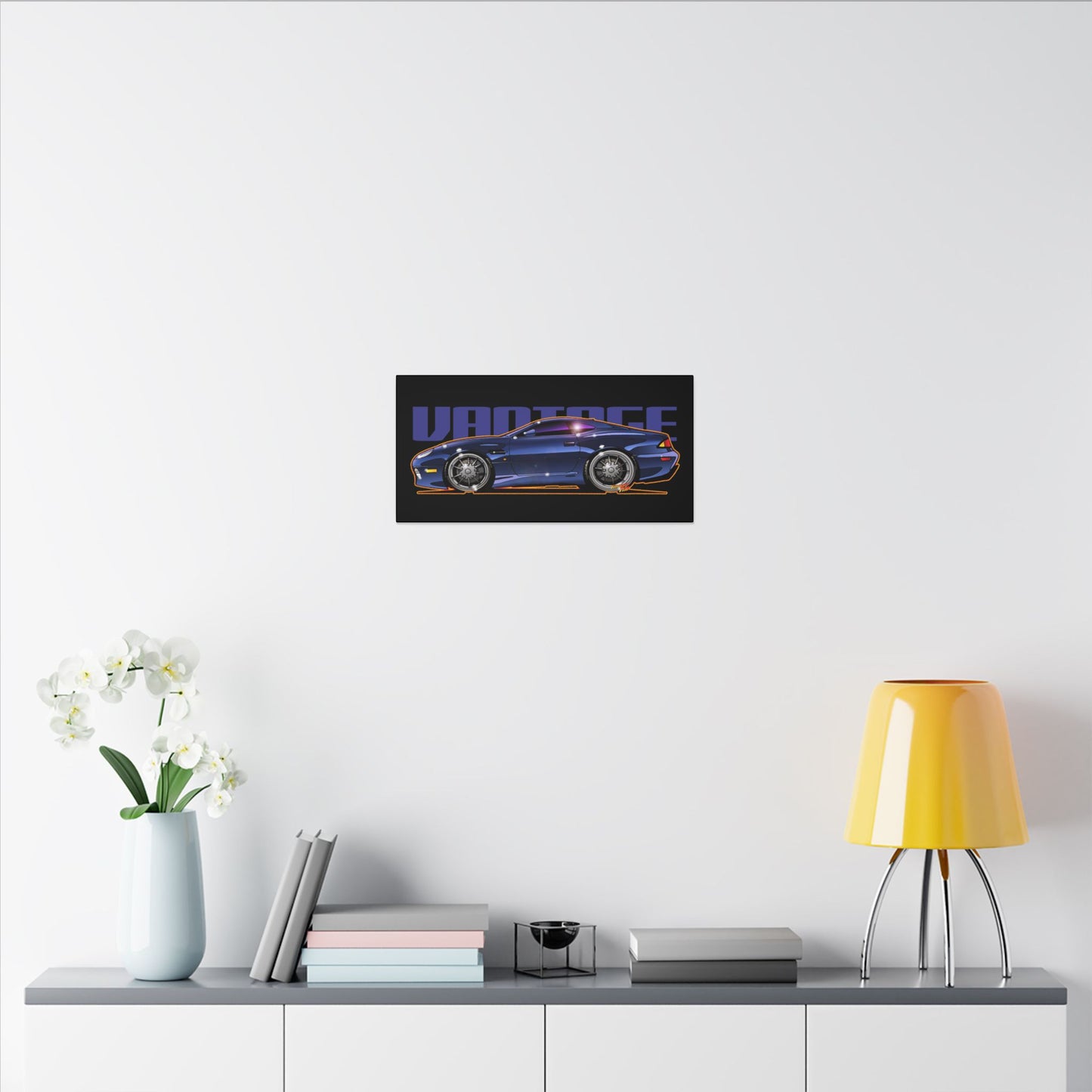 ASTON MARTIN VANTAGE 2001 Fireball Art Canvas Print