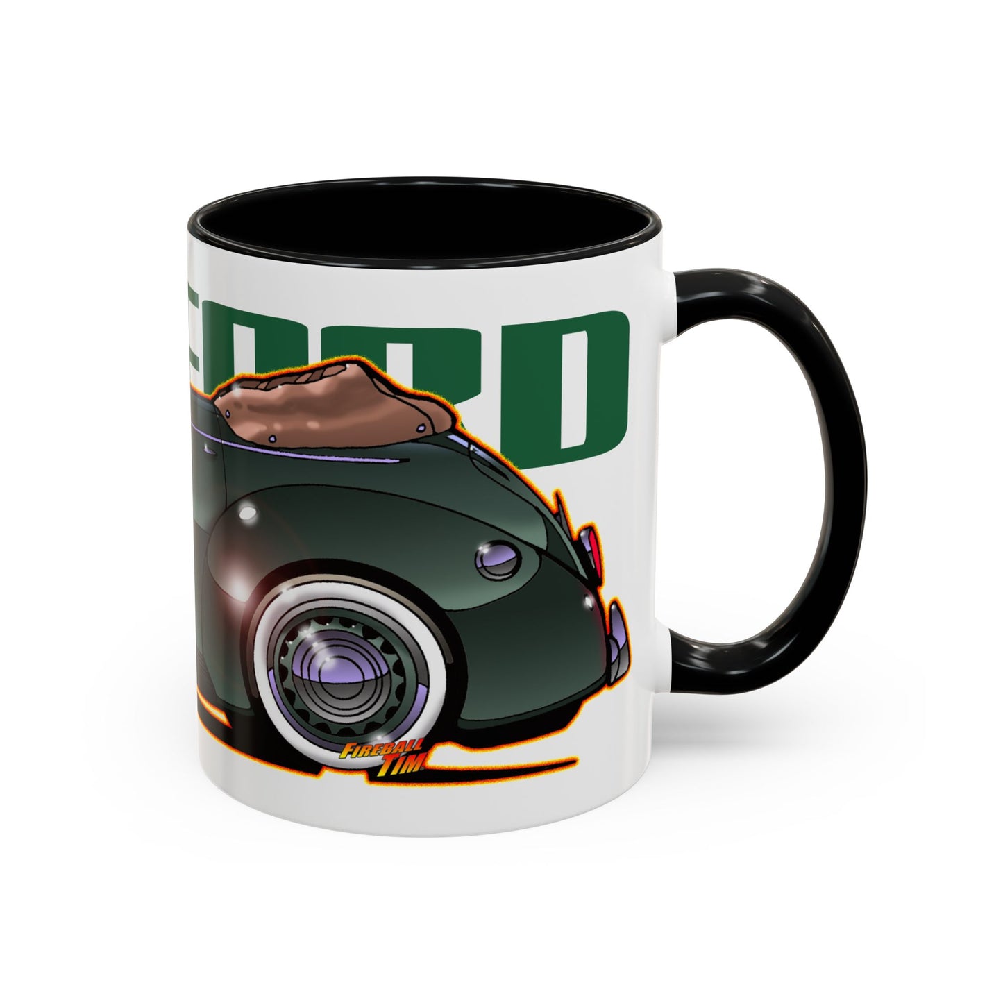 FORD DELUXE 1939 Convertible Fireball Art Coffee Mug 2 Sizes