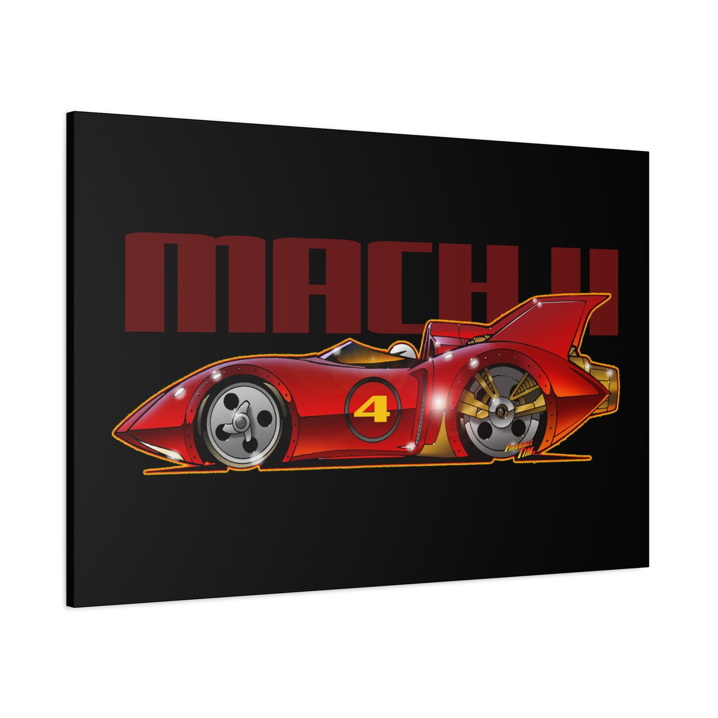 SPEED RACER MACH 4 Fireball Art Canvas Wall Print