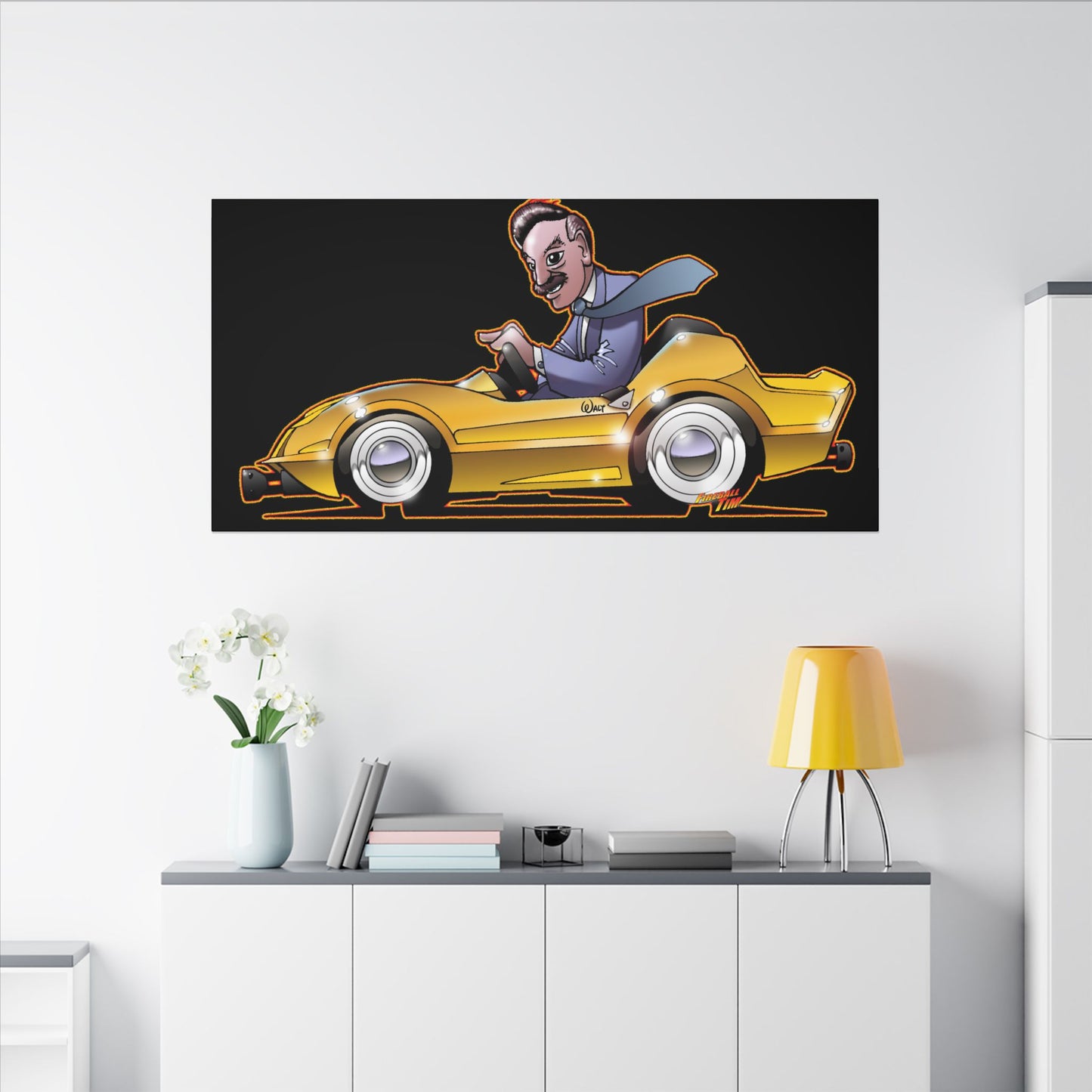 AUTOPIA CLASSIC Walt Disney Fireball Art Canvas Print