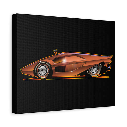 BERTONE 1970 Lancia Stratos Zero Canvas Art Wall Print - 11x14