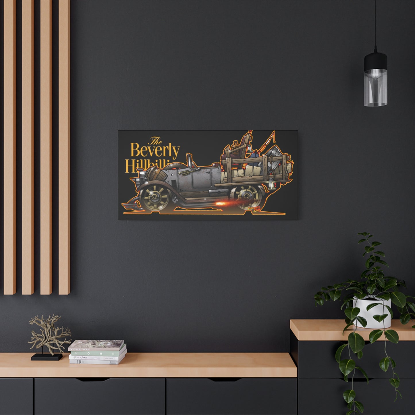 BEVERLY HILLBILLIES JALOPY Canvas Art Wall Print - 11x14