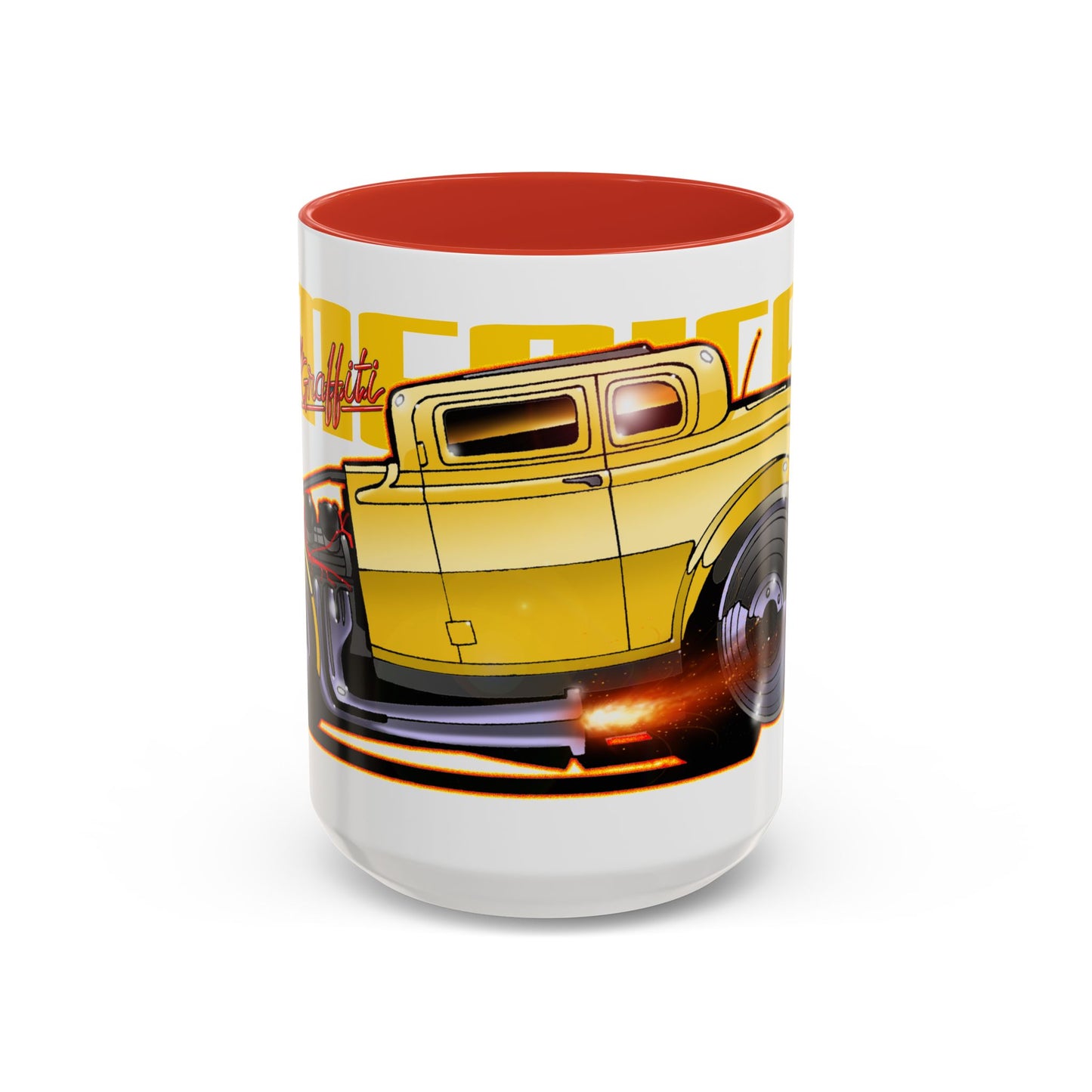 AMERICAN GRAFFITI '32 HOT ROD Movie Car Collectible Fireball Art Coffee Mug - 2 Sizes