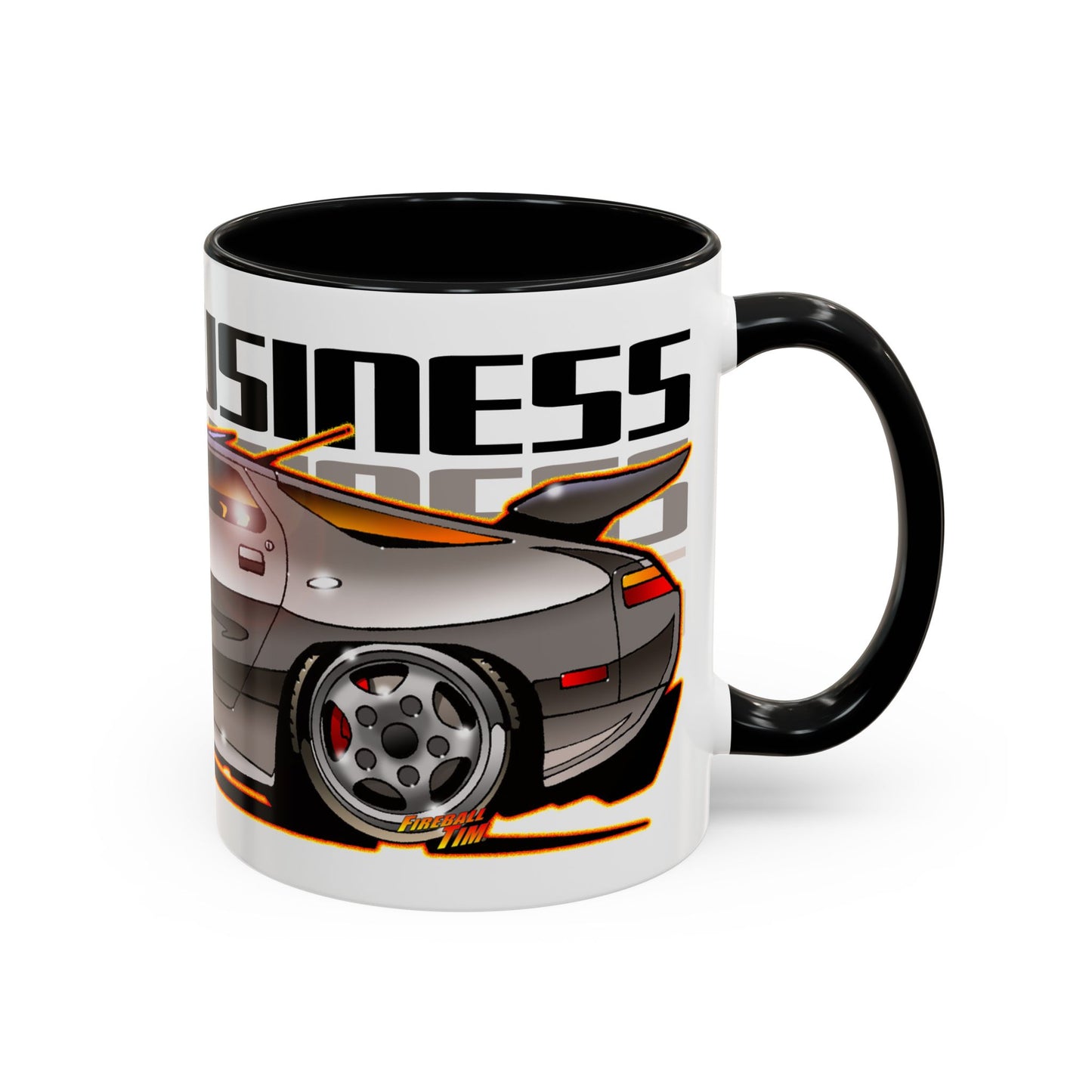 RISKY BUSINESS Porsche 928 Fireball Art Coffee Mug - 2 Sizes
