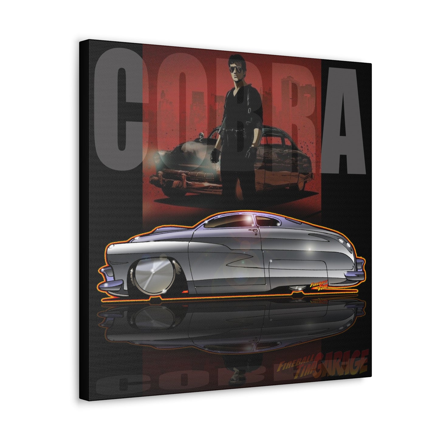 COBRA MERCURY Movie Car Stallone Concept Art Canvas MASTERPRINT 3 Sizes