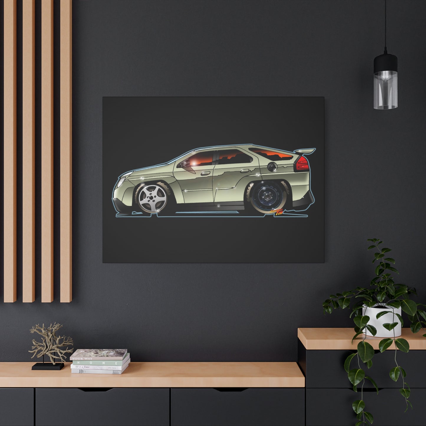 BREAKING BAD Pontiac Aztek Fireball Art Canvas Wall Print