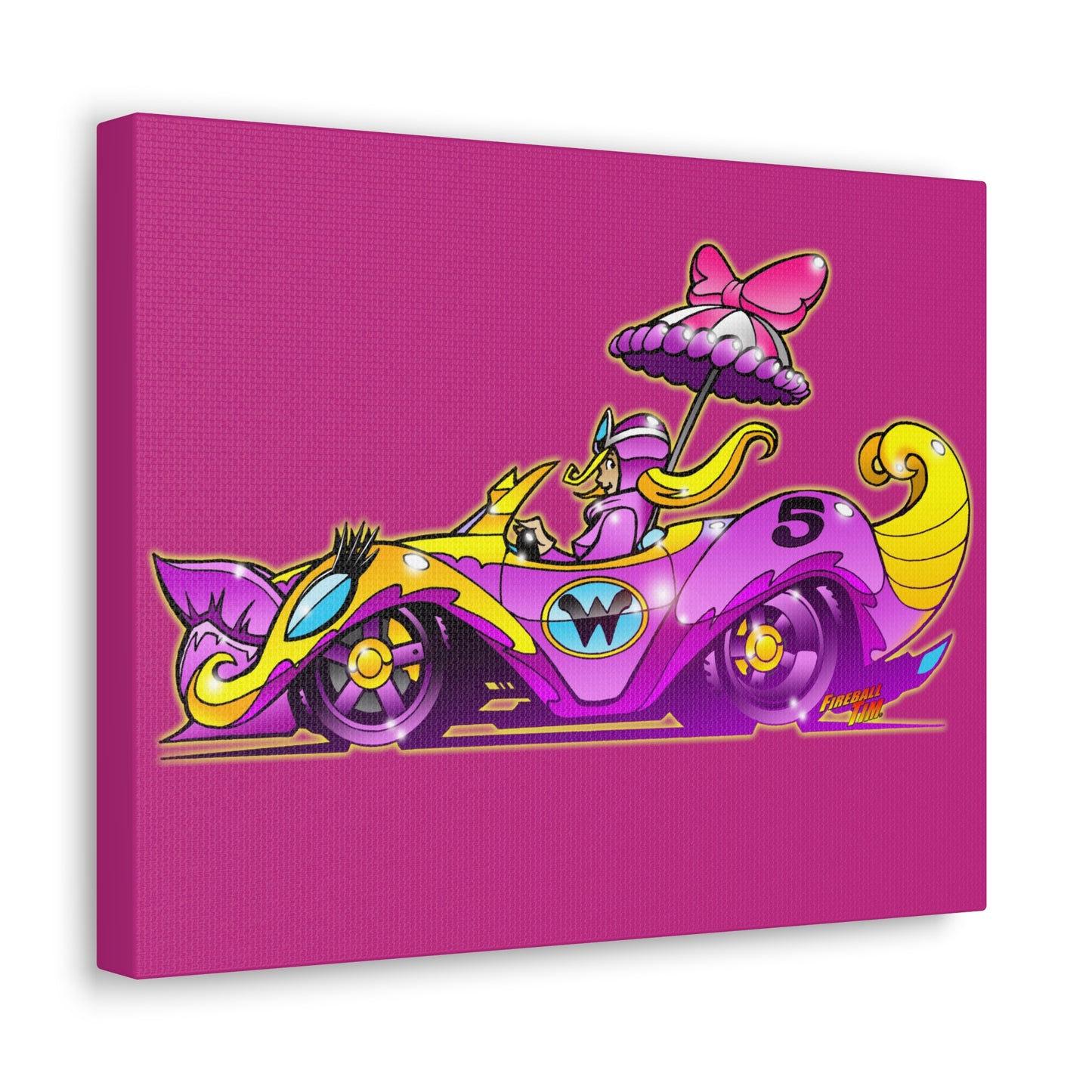 PENELOPE PITSTOP Wacky Racers Compact Pussycat Cartoon Car Canvas Gallery Art Print 11x14