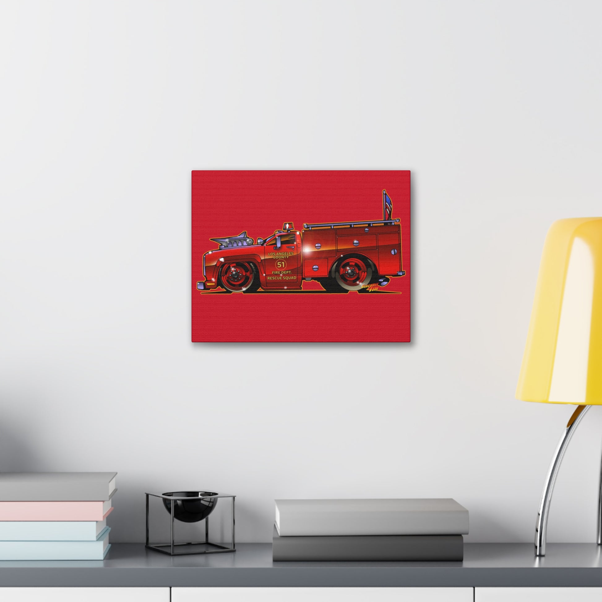 Emergency Squad 51 Canvas Print 11x14 by Fireball Tim Garage