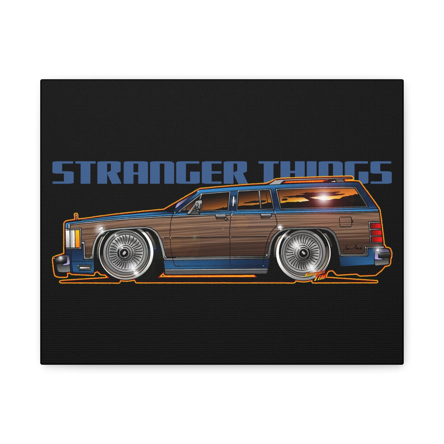 STRANGER THINGS Mercury Colony Park Wagon Collectible Canvas Art Wall Print - Multiple Sizes