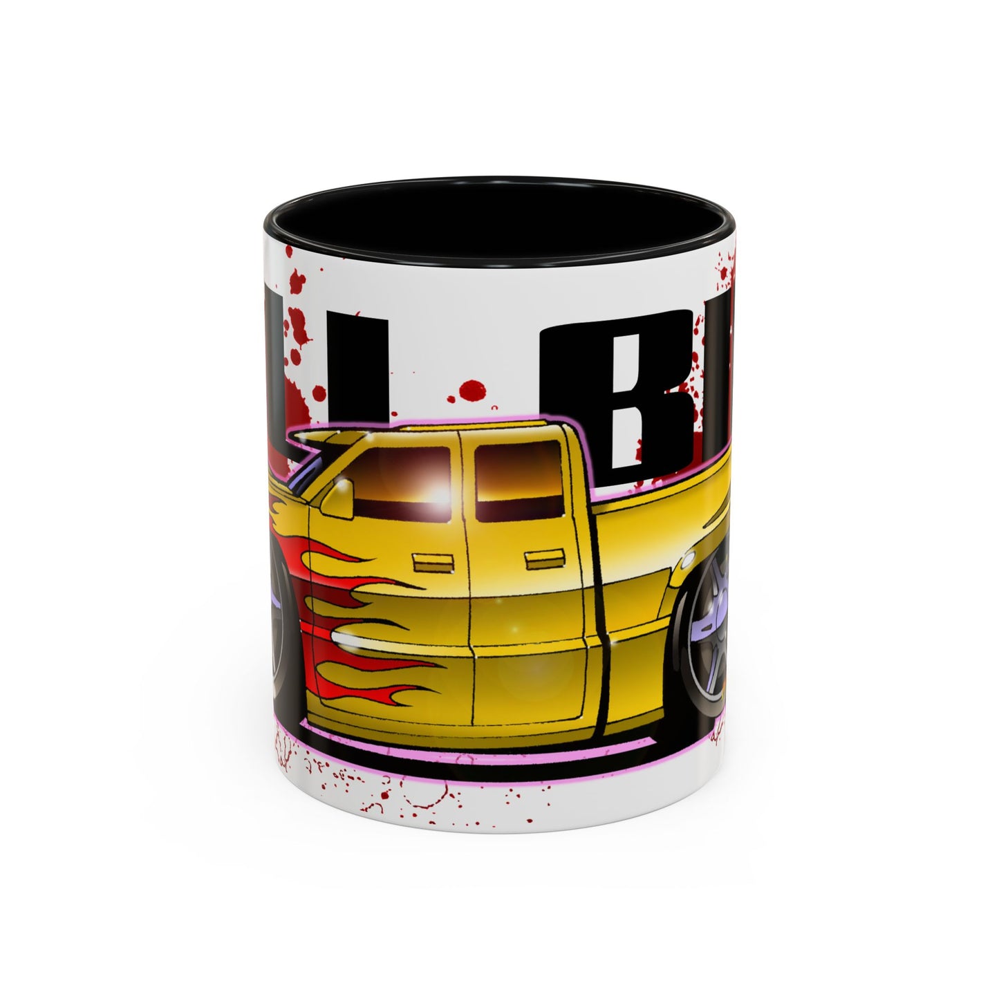 KILL BILL PUSSY WAGON Chevy Pickup Truck Fireball Art Coffee Mug - 2 Sizes