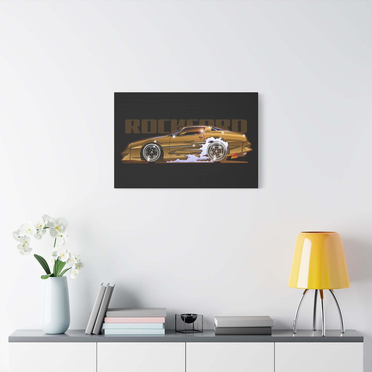 ROCKFORD FILES Pontiac Firebird Fireball Art Canvas Wall Print
