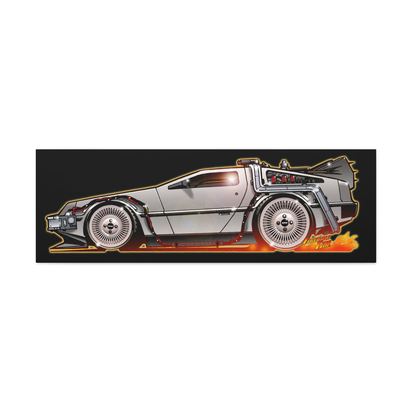 BACK to the FUTURE Delorean Time Machine Canvas Art Wall Print