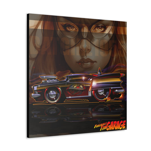 BATGIRL 1955 CHICAGO BATMOBILE Batman Concept Art Canvas MASTERPRINT 3 Sizes