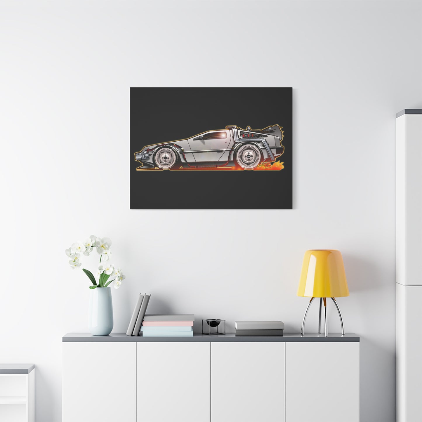 BACK to the FUTURE Delorean Time Machine Canvas Art Wall Print