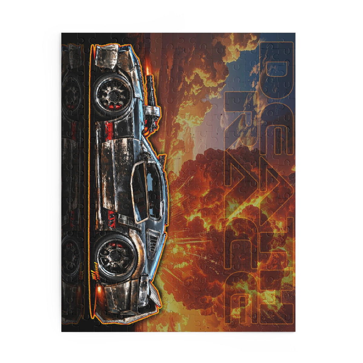 DEATH RACE MUSTANG Collectible Fireball Art Jigsaw Puzzle — (120/252/500‑Piece)