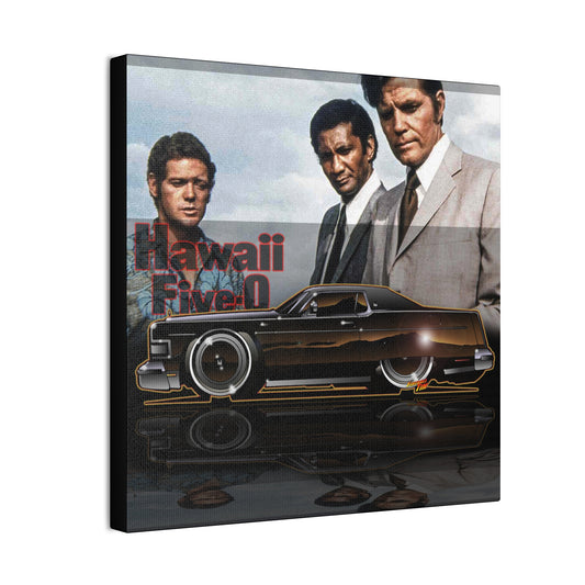 HAWAII 5-O 1974 MERCURY MARQUIS BROUGHAM Fireball Art Canvas Print - 12x12