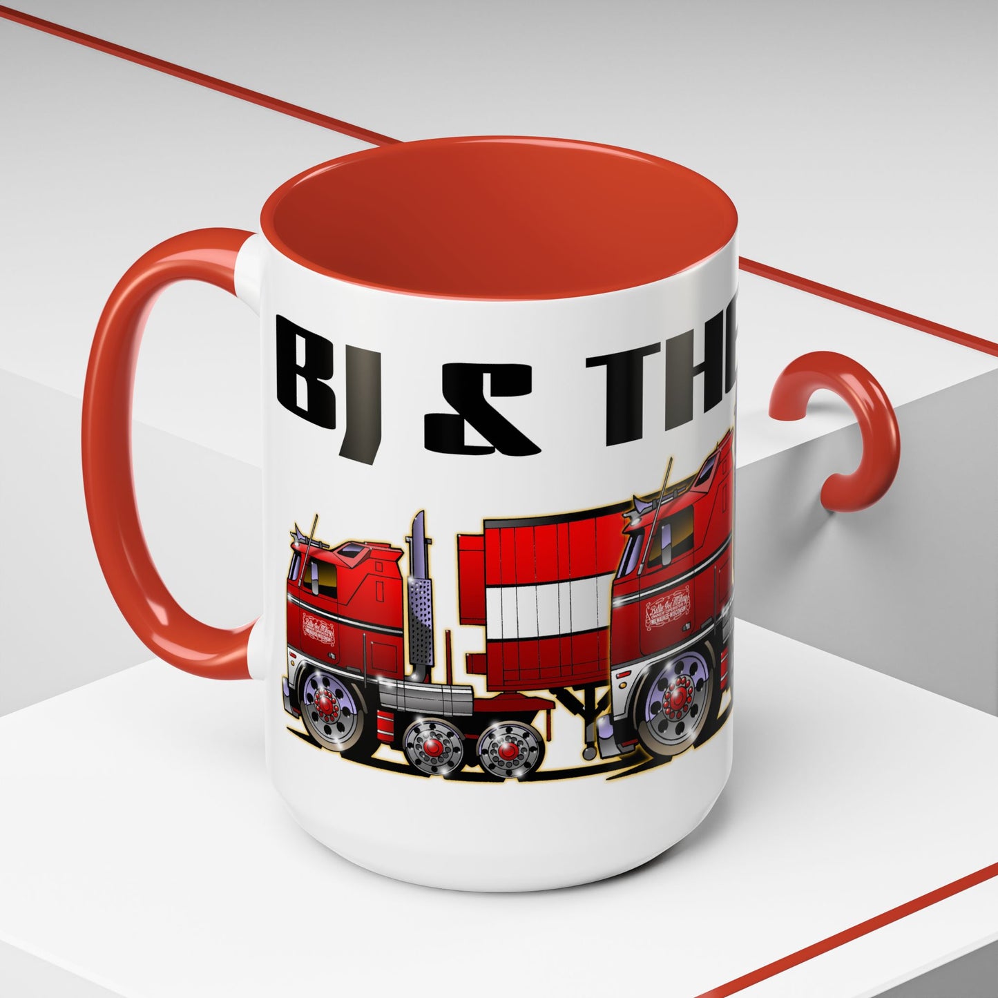 BJ AND THE BEAR TV Show Semi Truck Collectible Coffee Mug - 2 Sizes