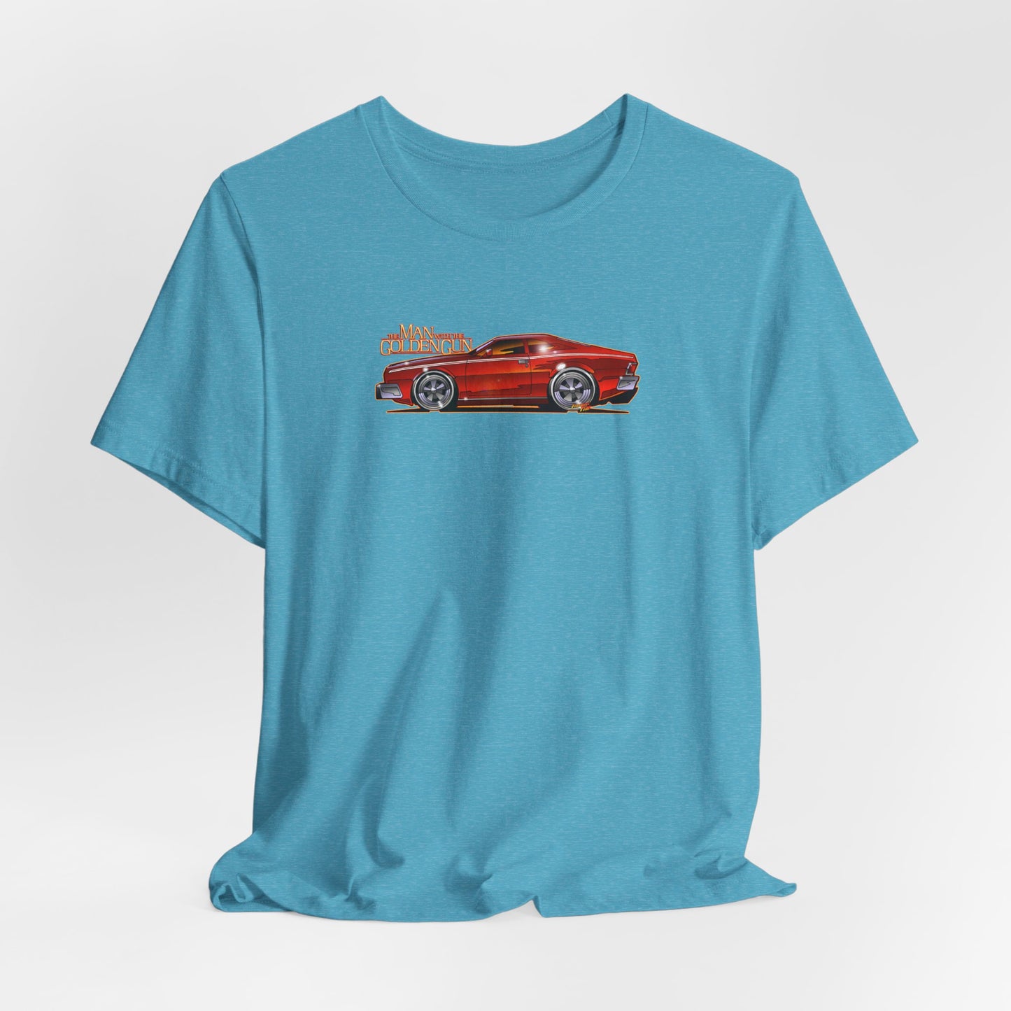 MAN WITH THE GOLDEN GUN AMC Hornet James Bond Fireball Art Short Sleeve Tee