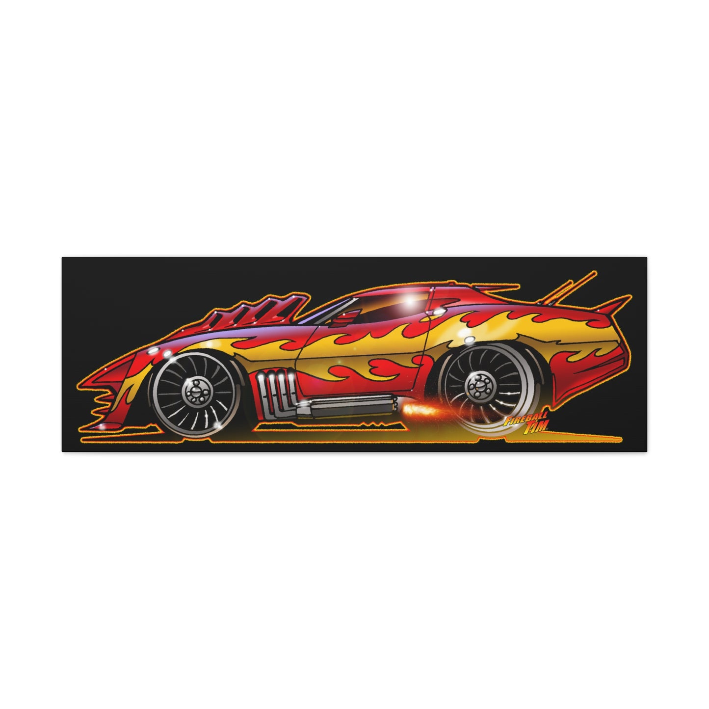 CORVETTE SUMMER Movie Car Fireball Art Canvas Print