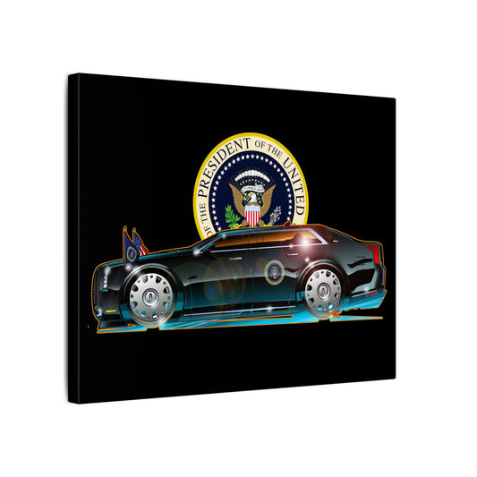 PRESIDENTIAL CADILLAC LIMOUSINE Canvas Art Print - 11x14
