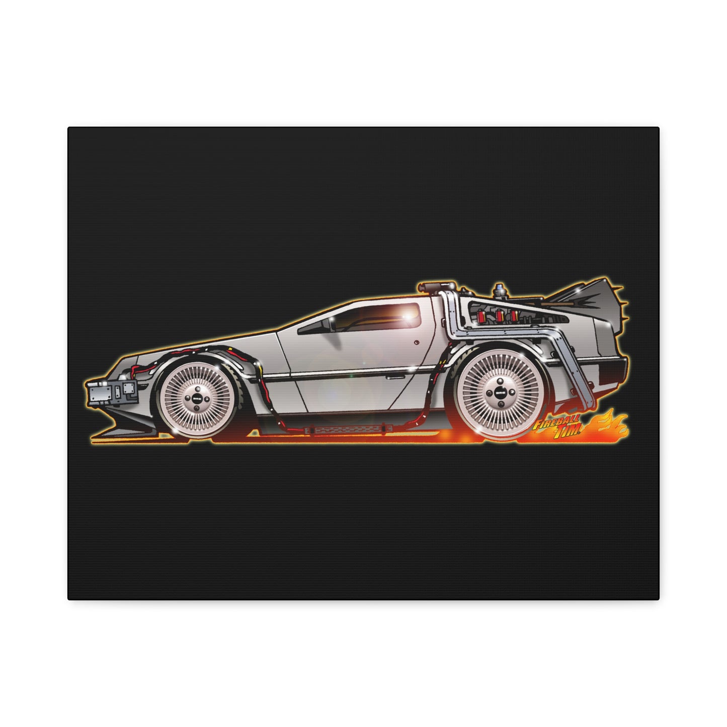 BACK to the FUTURE Delorean Time Machine Canvas Art Wall Print