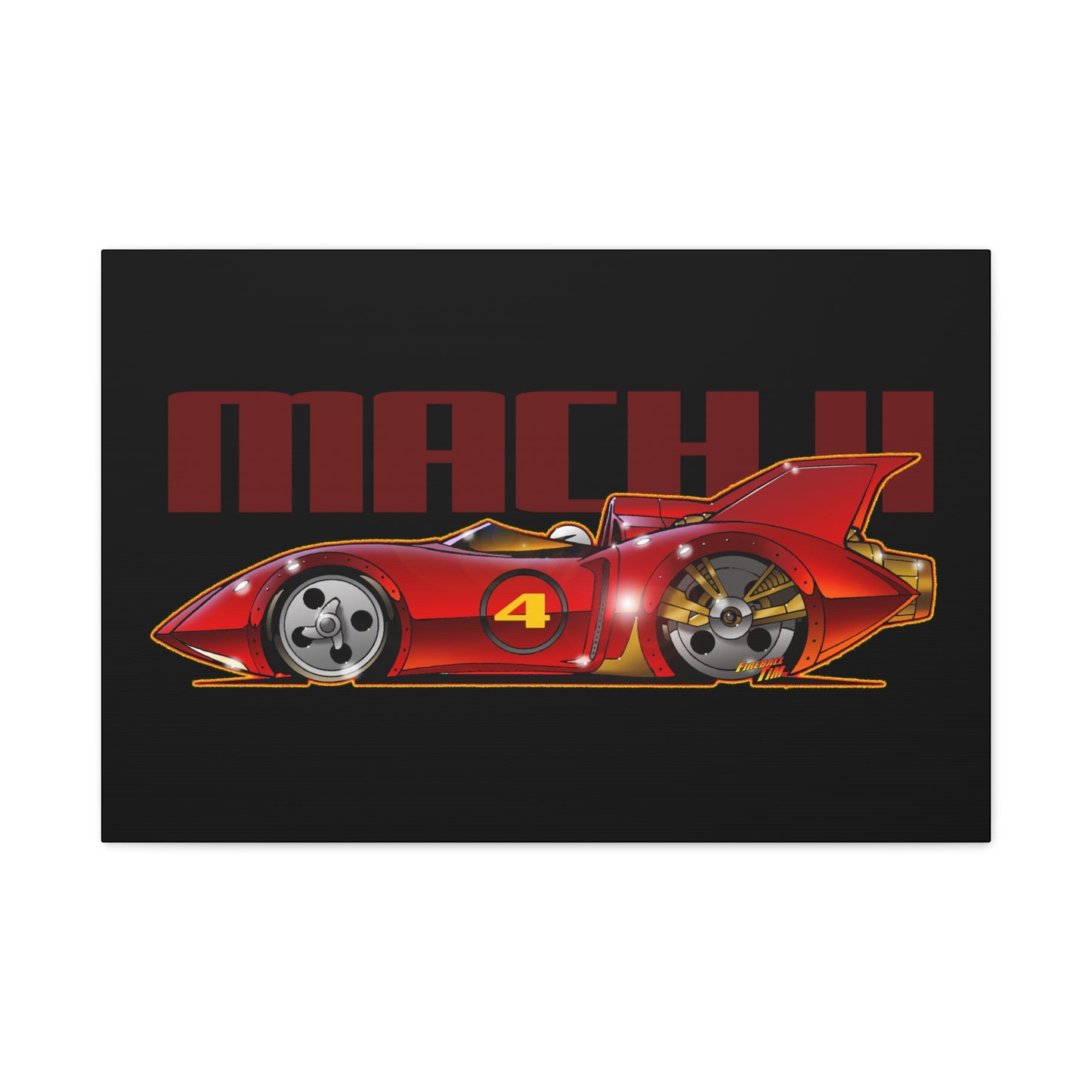 SPEED RACER MACH 4 Fireball Art Canvas Wall Print