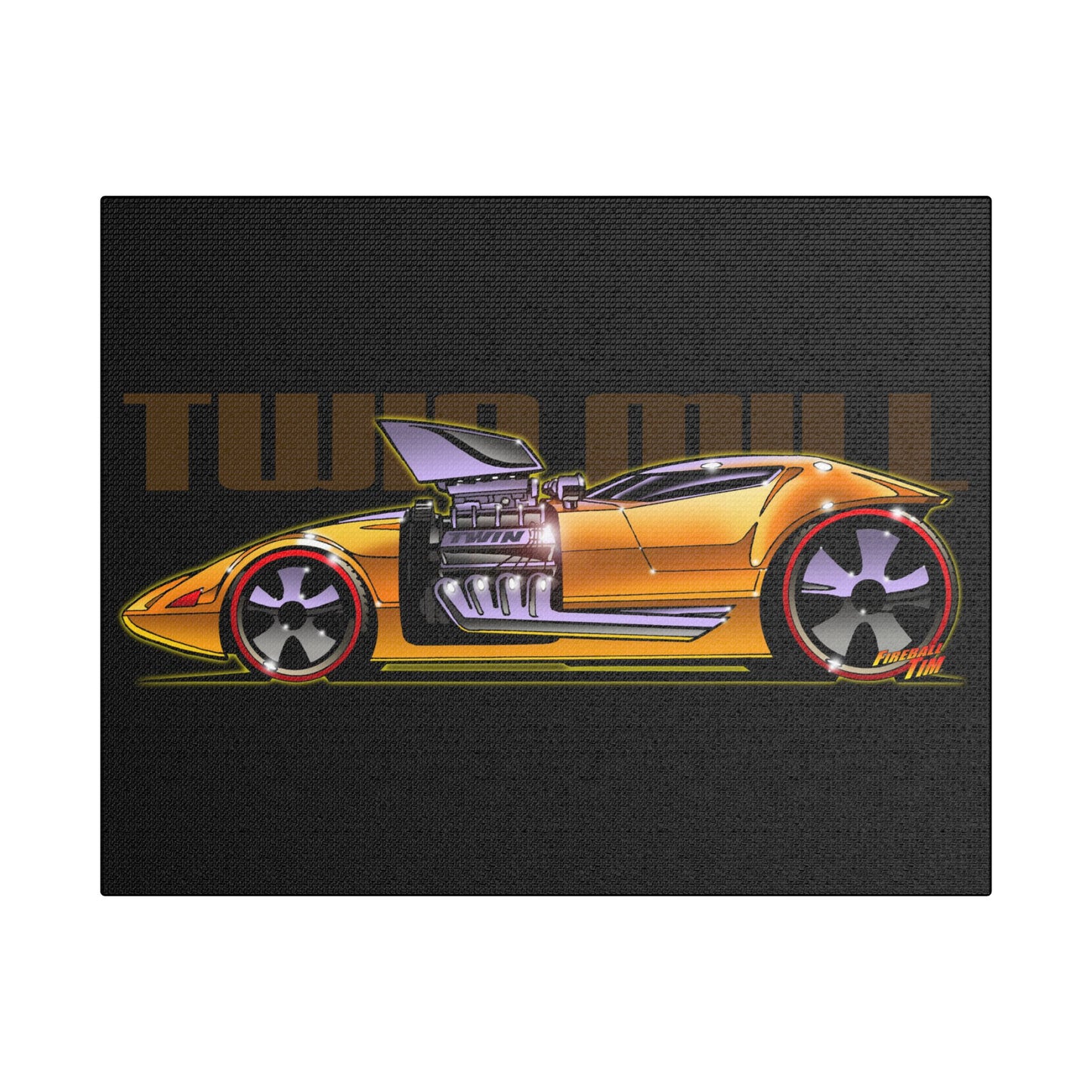 TWIN MILL Hot Wheels Canvas Art Print - 2 Sizes